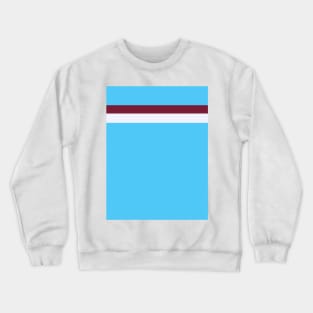 West Ham 2008 Claret White Maroon Bars Away Crewneck Sweatshirt